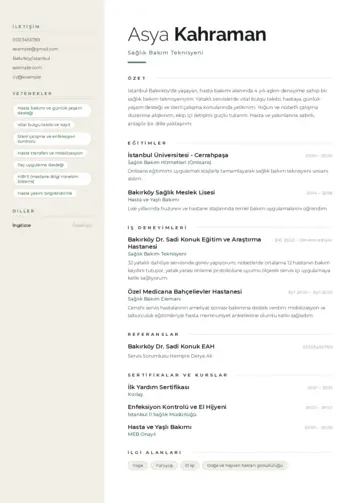 Tekniker ve Teknisyen Cv Örnekleri cv indir